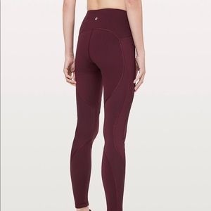 Lululemon 7/8 maroon leggings 🍋